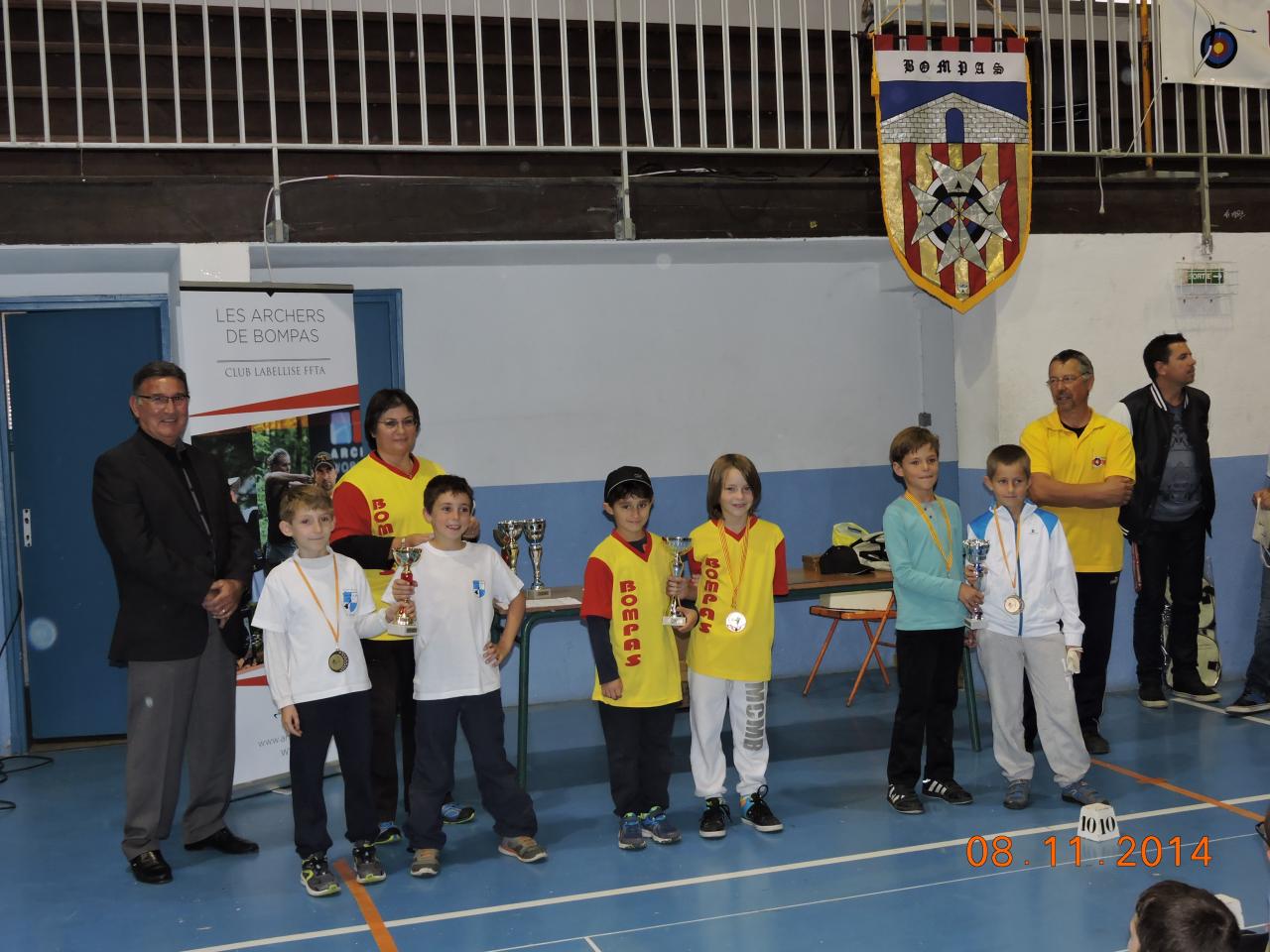 Podium par équipes poussins: Bravo!!