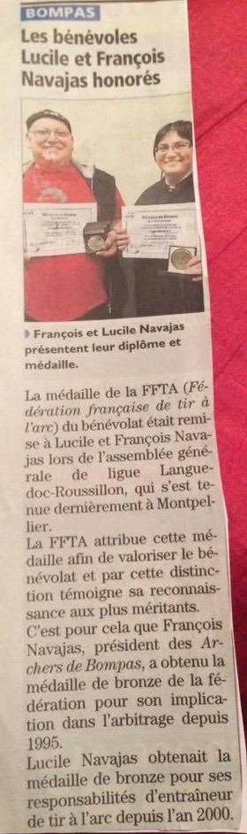 Médailles FFTA F + LN