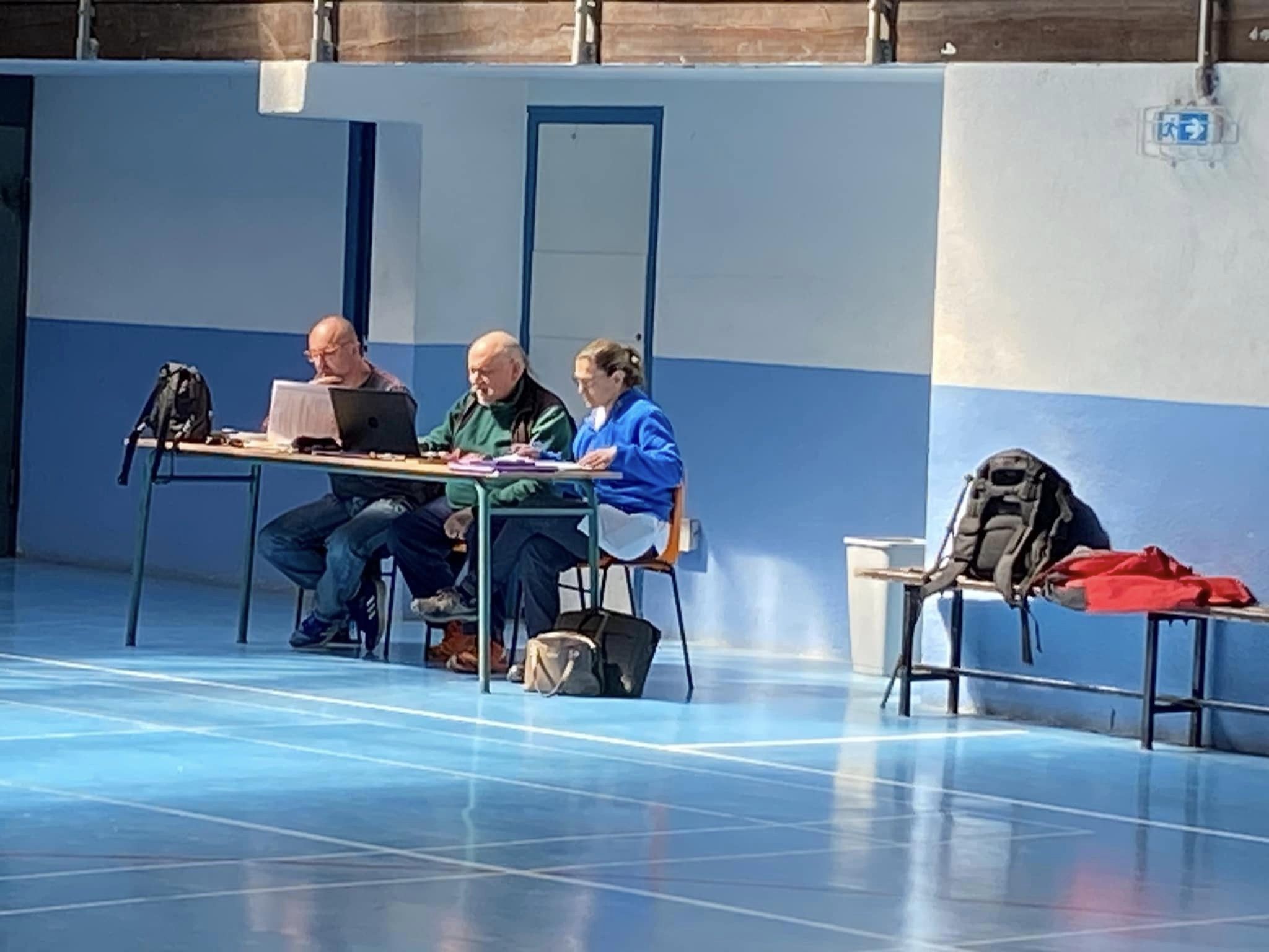 Arbitres stagiaires en formation